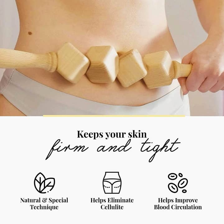 Tuuli GmbH - Wholesale Body Massager - Wooden Cellulite Massage Roller Tool Brush Massager - Cube4