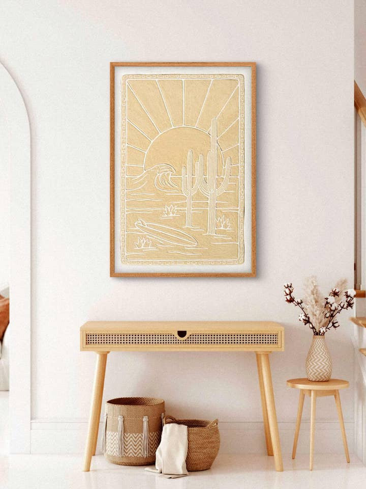 “DESERT SWELL” *CLAY BAKE Art Print for wholesale by Tess Elleese Art & Creative