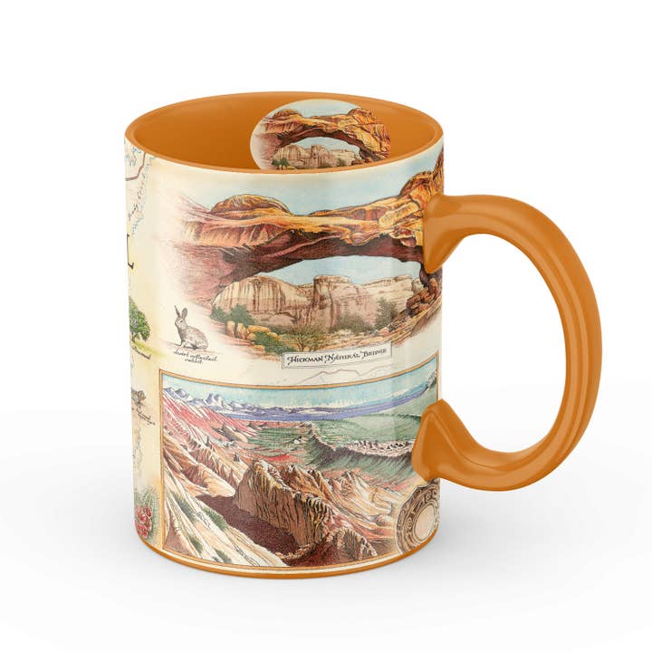 XPLORER MAPS – Engroshandel Kaffekrus – Capitol Reef National Park Kort Krus – 16 oz Keramik, Orange0