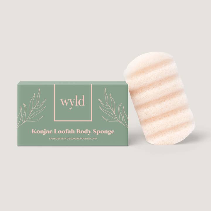 ÉPONGE POUR LE CORPS KONJAC LOOFAH pour la vente par Wyld Skincare