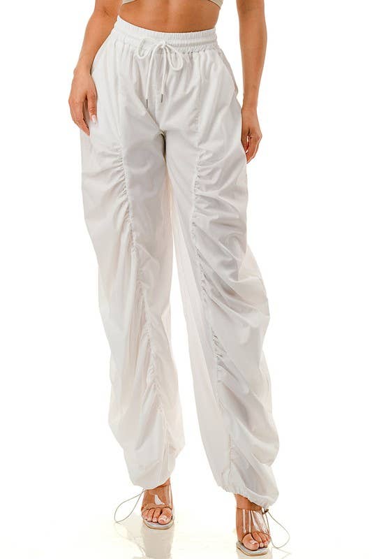 Namatt Design - Wholesale Pants - Women's - Plus Elastic Waist Pleated Loose Fit Jogger Pants4