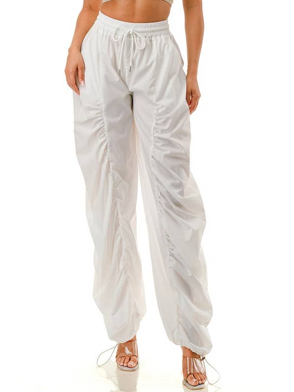 Namatt Design - Wholesale Pants - Women's - Plus Elastic Waist Pleated Loose Fit Jogger Pants4