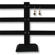 Zakka - Wholesale Jewelry Stand & Display - Earring T-Bar(12 pairs) Display Stand White/Black Holder