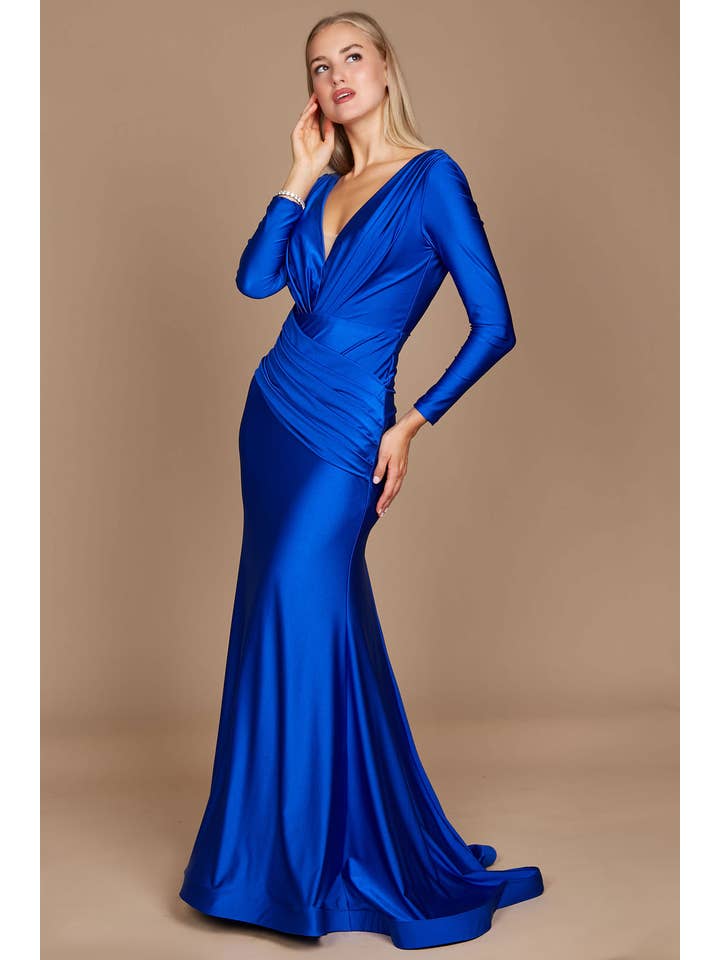 Kos Couture - Wholesale Gown - Women's - Long Sleeve Formal Evening Dress 4