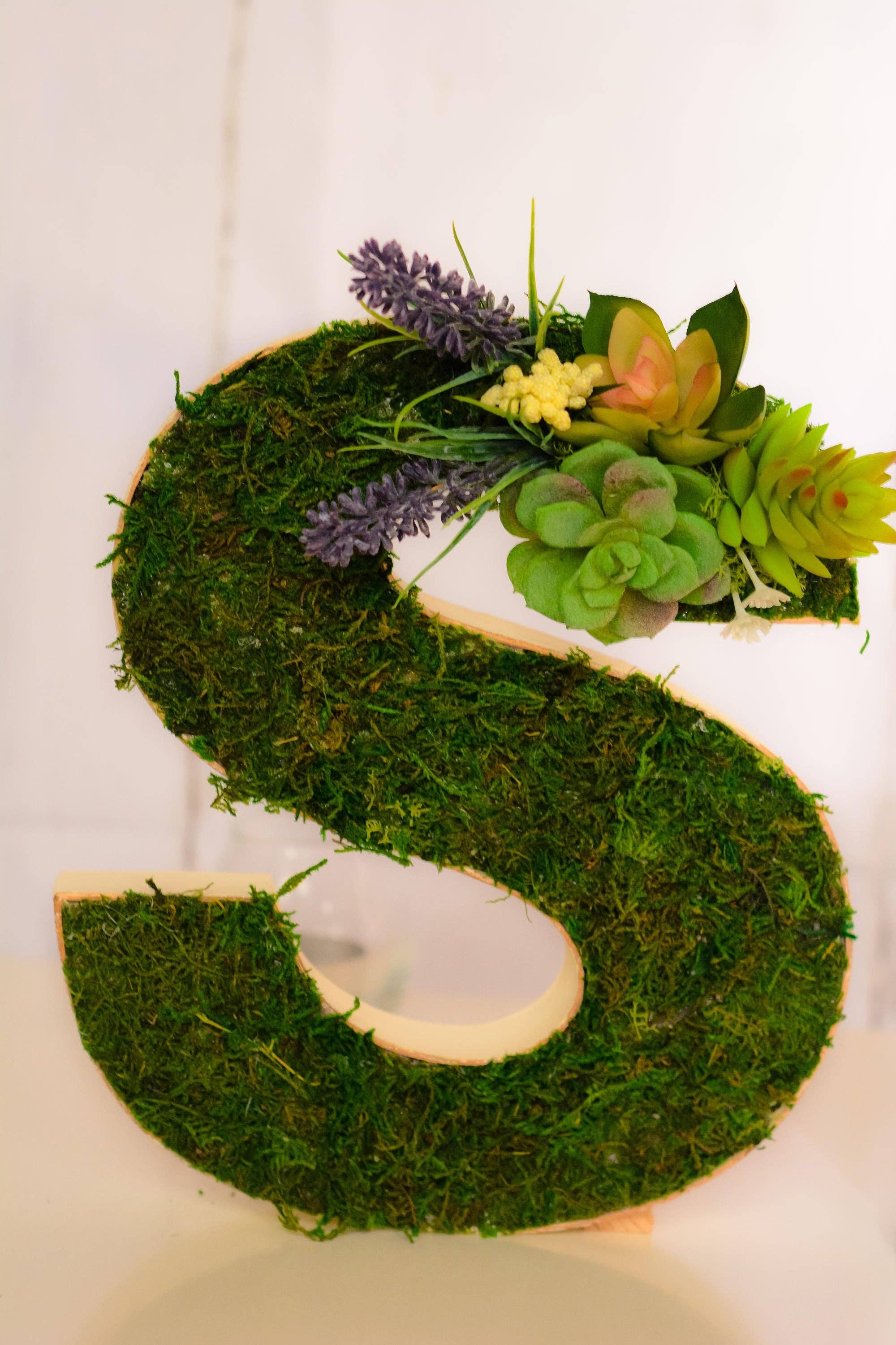 Rishstudio - Wholesale Decorative tabletop object - Moss Letters, Custom Moss Letters, Personalised wedding Letters, Moss Art, Moss Logo,Wedding letters,wooden Letters,Christmas Gifts for her,3