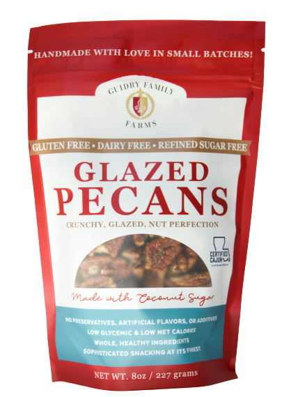 Guidry Organic Farms - Wholesale Nuts - 4 oz.Glazed Pecans1