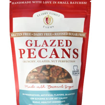 Guidry Organic Farms - Wholesale Nuts - 4 oz.Glazed Pecans1