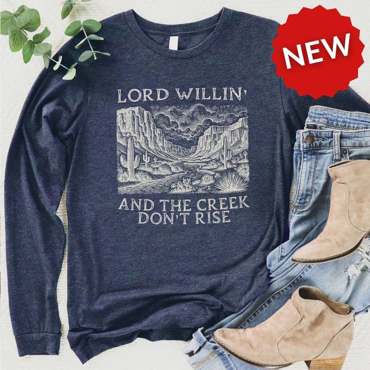 Lord Willin Graohic Long Sleeve for wholesale by Love in Faith