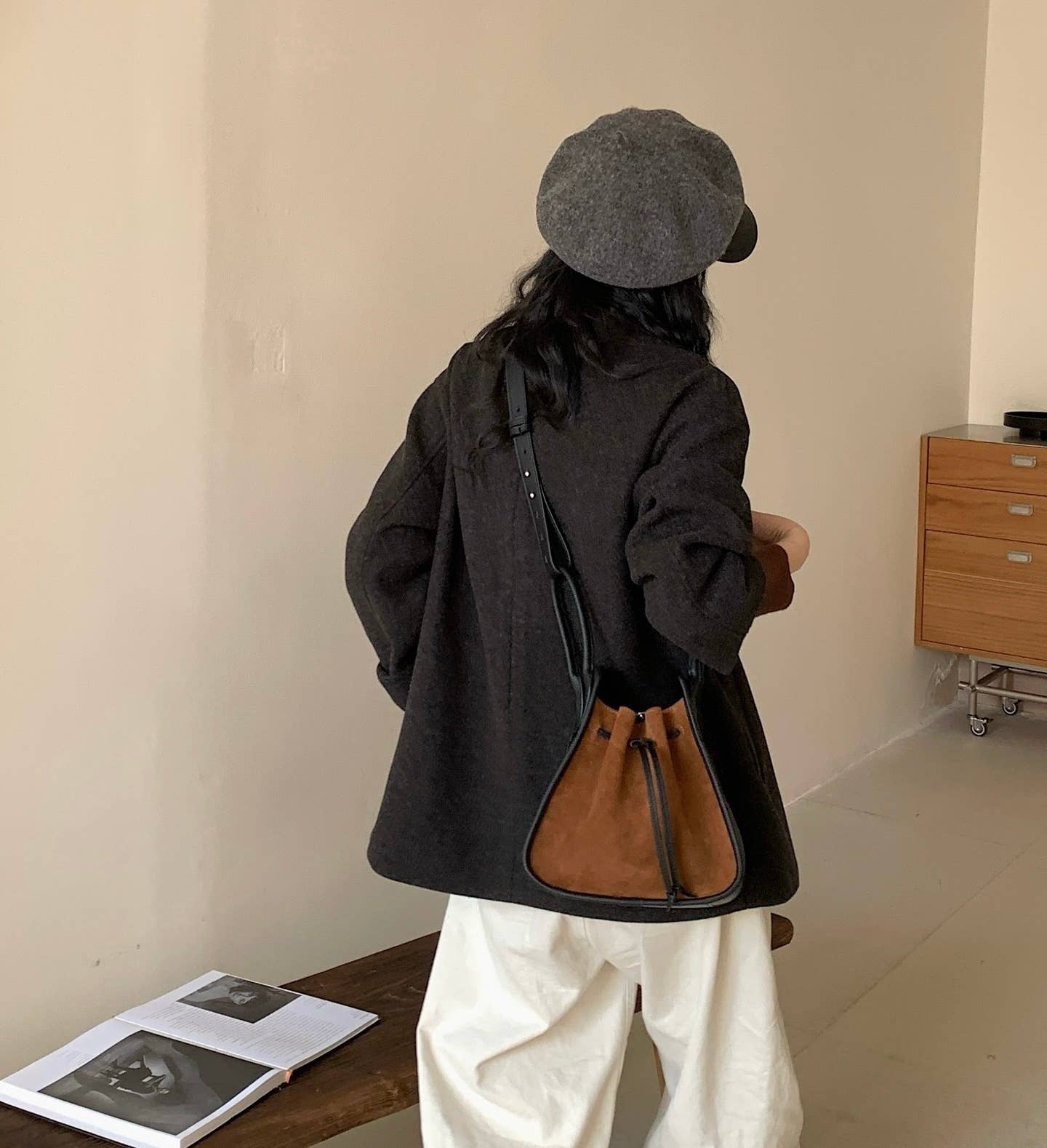 Sook Stainable - Wholesale Draagtas - Dames - Schoudertas met trekkoord van volnerfleer8