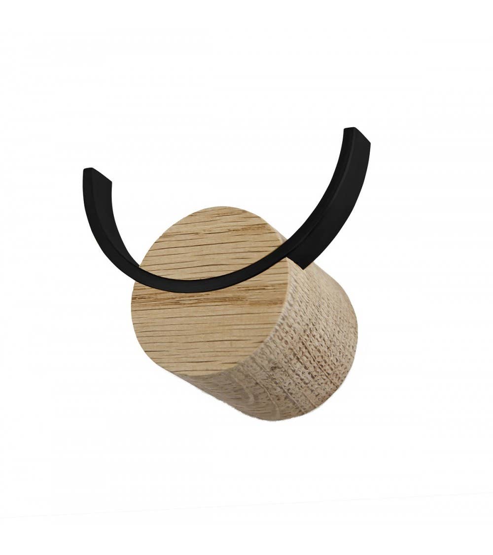 NAMUOS – Engroshandel Vægkrog – Træ vægkrog DEER - egetræ og sort stål, 2 størrelser0