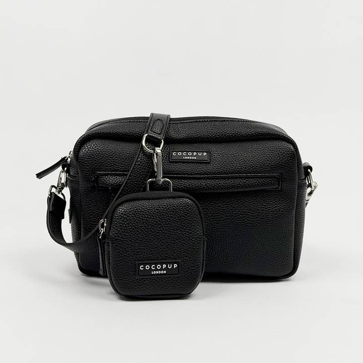 PU Lederen Honden Wandel Tas Bundel - Zwart voor wholesale door Cocopup London