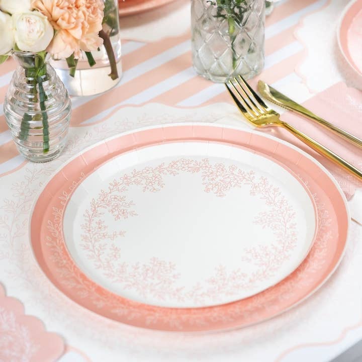 Gatherings by Curated Paperie - Wholesale Disposable Table Cover/Runner - Baby Pink Striped Table Runners2