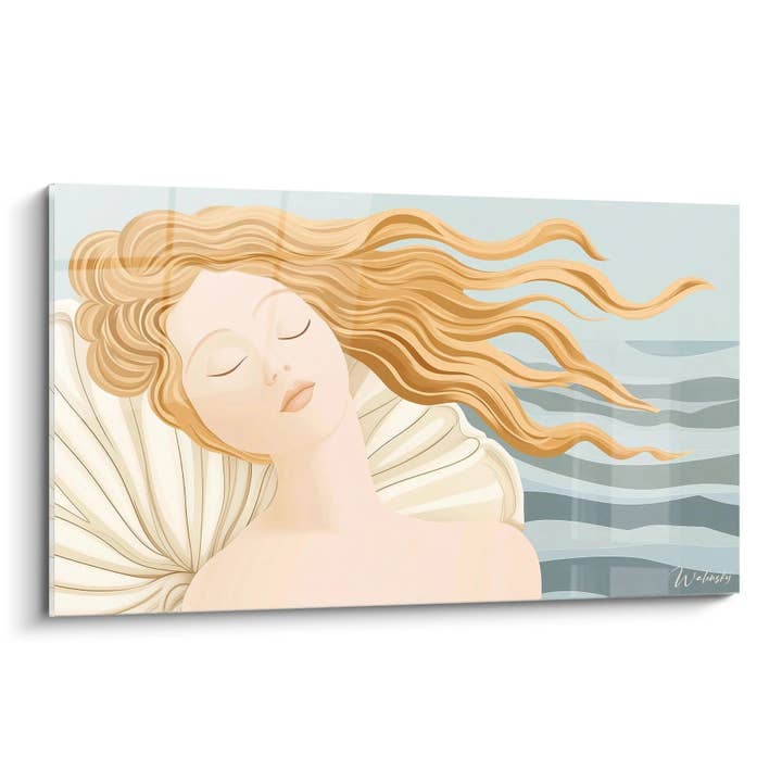 Tafel inspiriert von Die Geburt der Venus von Sandro Botticelli Nr. 2 – Hommage Berühmter Künstler für den Großhandel von Walensky