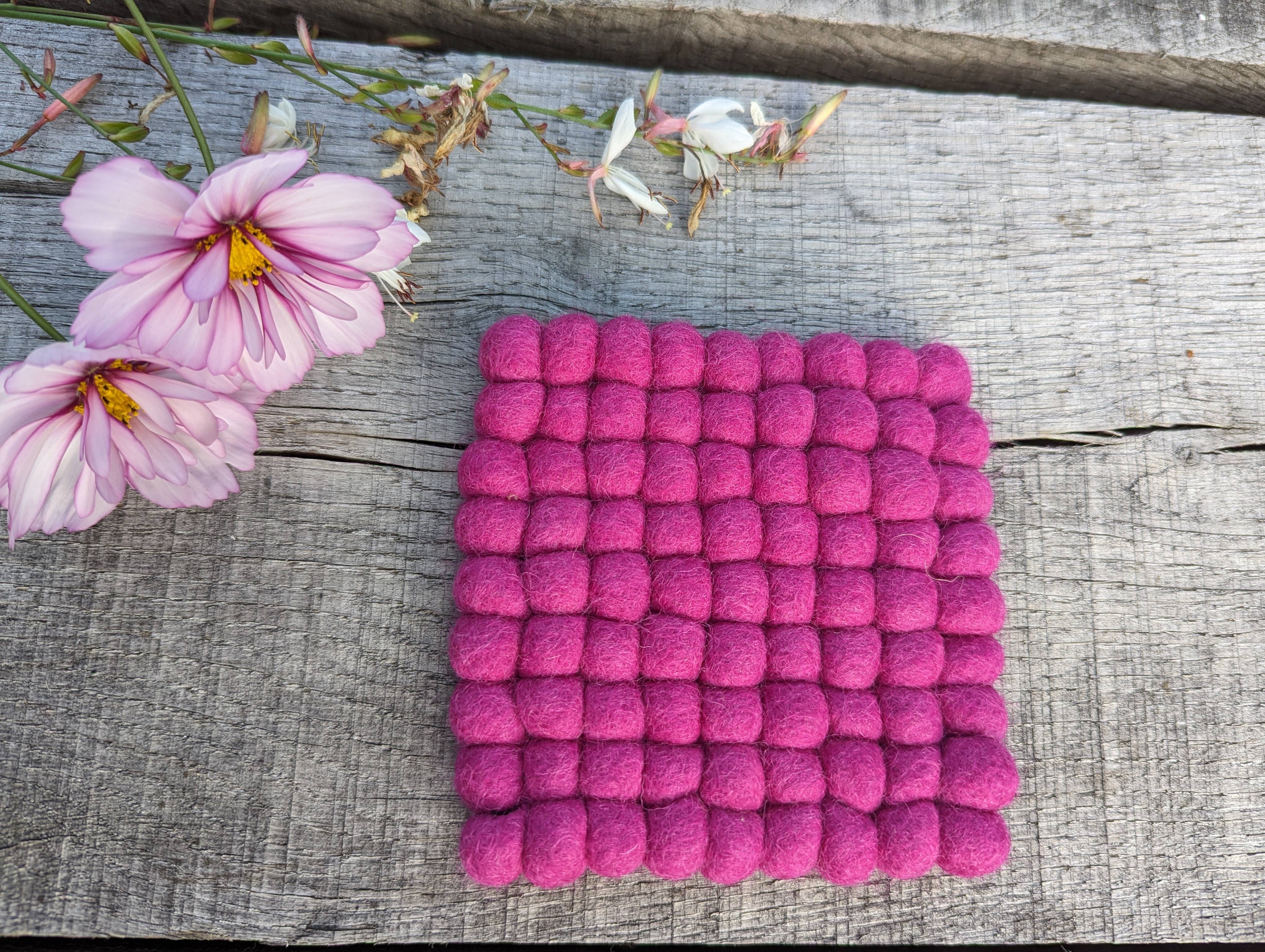 Cool Trade Winds – Großhandel Untersetzer – Kleine quadratische Filzuntersetzer aus Filzkugeln12