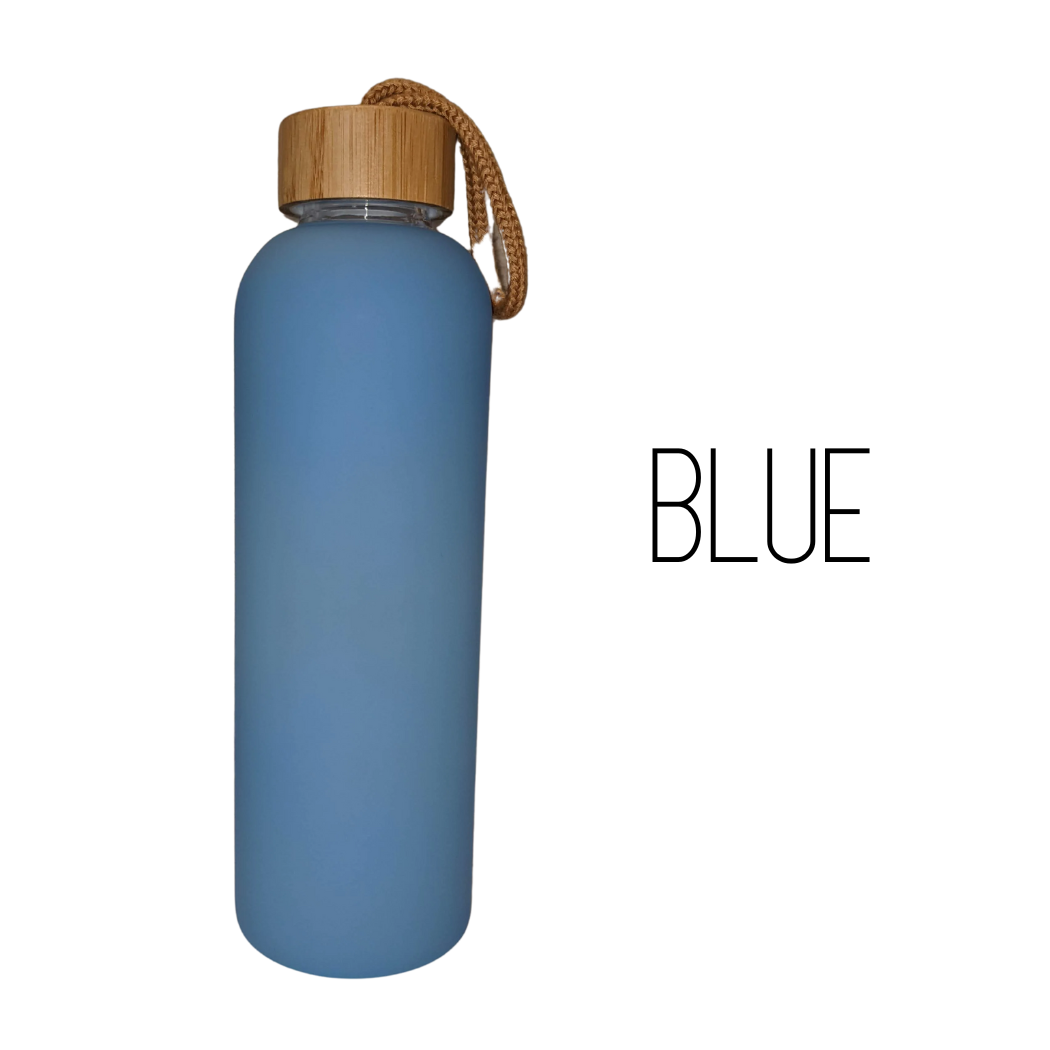 Sublimation Kings of Florida - Wholesale Water Bottle - 25 oz Sublimation Glass Water Bottle with Bamboo Lid0