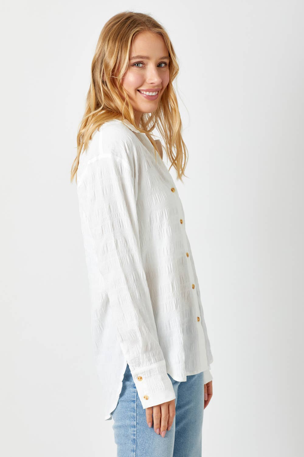 Mystree - Wholesale Button Down Shirt - Women's - 60209 Textured Button Down Shirt19