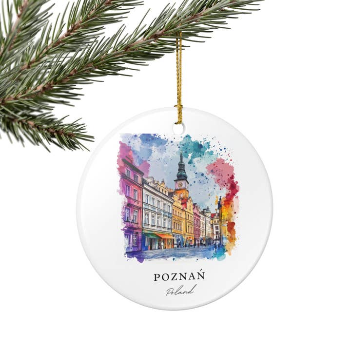 Premium Travel Art - Wholesale Ornament - Poznan Ornament: Unique Poznan Poland Souvenir, Poland Xmas Decor, and Authentic Poznan Poland Gift4
