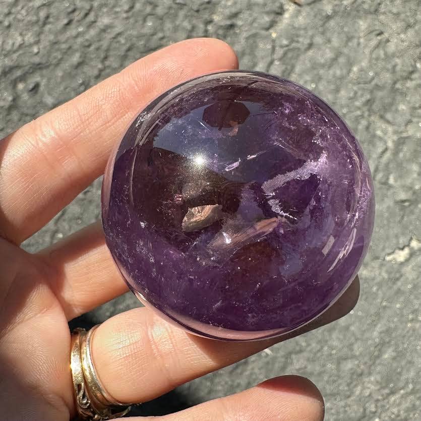 The Crystal Tabby - Wholesale Spiritual Stone/Crystal - Ametrine Sphere3