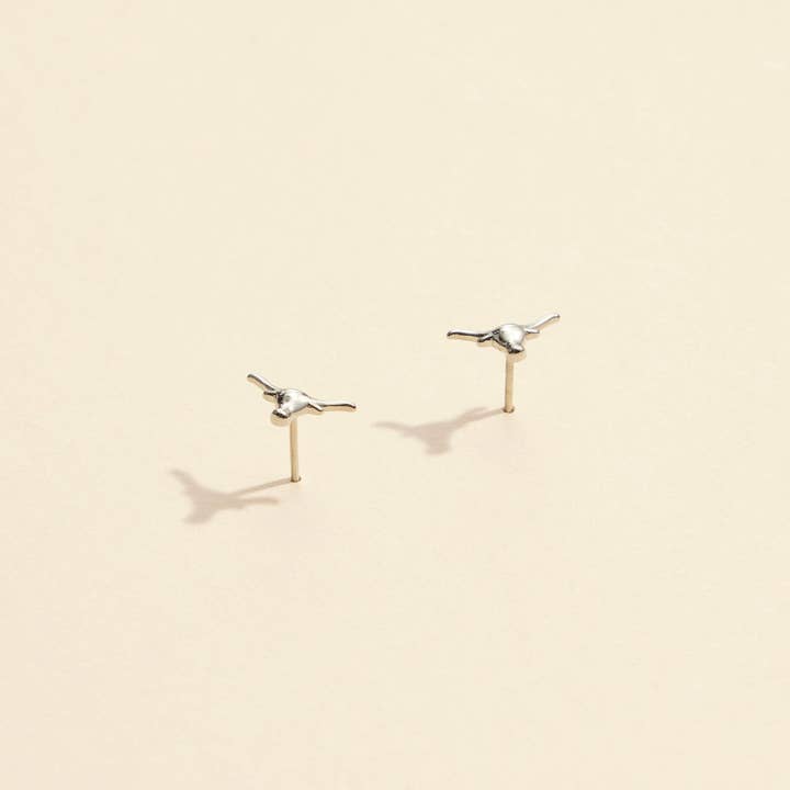 Frem – wholesale Solitärörhängen – Bold Bull Head Guldpläterade Stiftörhängen2