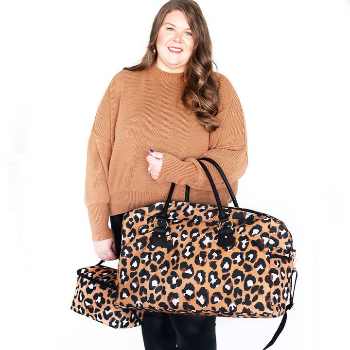 Viv&Lou - Wholesale Weekender Bag - Women's - Spotlight Leopard Travel Bag1