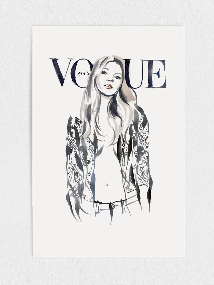 KATE VOGUE - PAPER PRINT for wholesale by Art of Marina