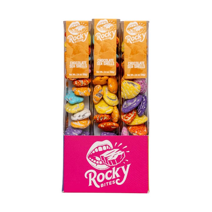 Sunflower Food Company - Wholesale Chocolate Covered Sweets - Chocolate Sea Shells, 2.4 oz. Tubes0