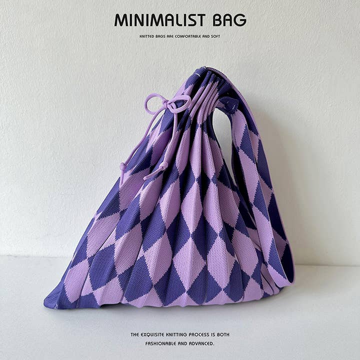 ACCITY - Wholesale Shoulder Bag - Women's - Large Knit Pleated Crossbody Shoulder Bag for Wome_CWAB15332