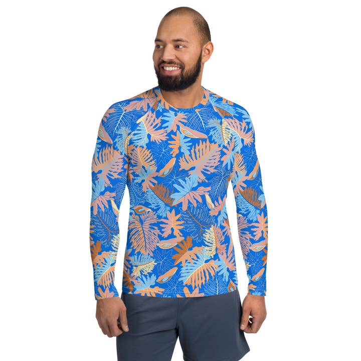 Thaumatophyllum bipinnatifidum – Men’s Long Sleeve Rash Guard for wholesale by Inspired Botanical Design
