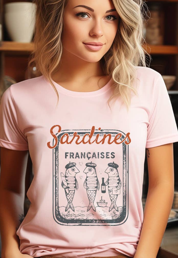 Top Avenue – wholesale T-shirt (graphic) – unisex – French Sardines Unisex Round Neck Tee3
