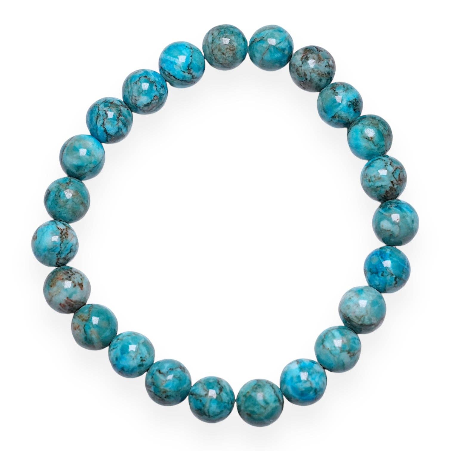 Foliesbijoux - Wholesale Beaded Bracelet - Blue African Turquoise Bracelet AA+0