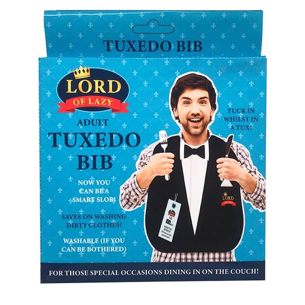The Diabolical Gift People - Novelty Gifts, Mother's Day - Wholesale Gag Gift/Novelty Gift - Lord of Lazy - Giant Bib - Novelty Gifts, Father's Day