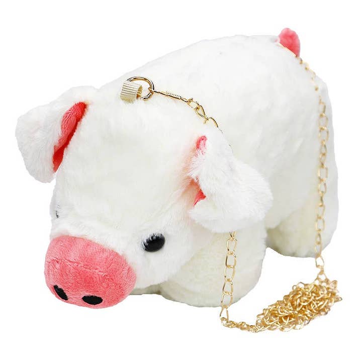 ASSORTED Chubby Piggy Fluffy Faux Fur Crossbody Purse Bag for wholesale on Faire7
