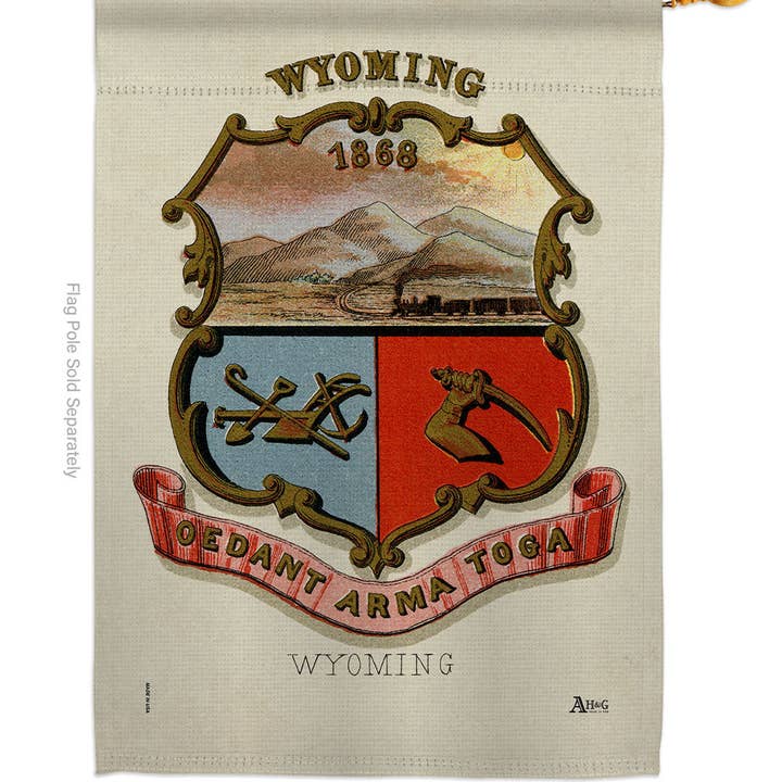Two Group Flag Co – wholesale Flagga – Flagga vapensköld Wyoming stater USA Us Historiska Garden House1