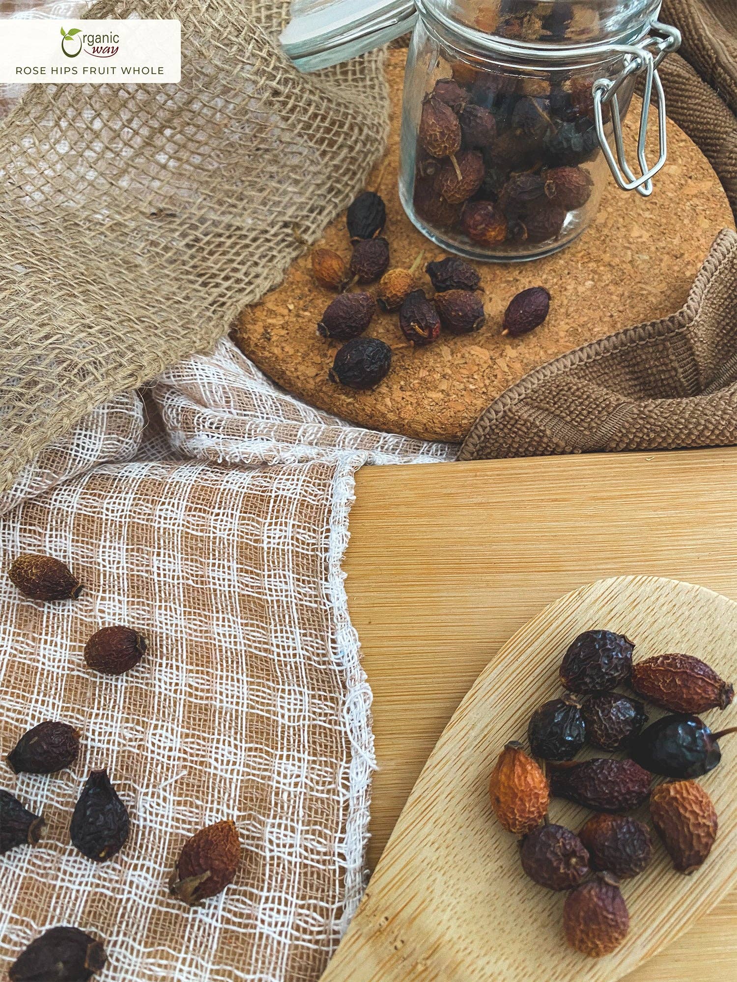 Organic Way LLC - Vendita all'ingrosso Frutta secca/disidratata - Frutto di cinorrodo intero premium (Rosa canina) - raccolto selvatico europeo | Certificato kosher | Vegano, non OGM e senza glutine | Certificato USDA | Origine Albania3