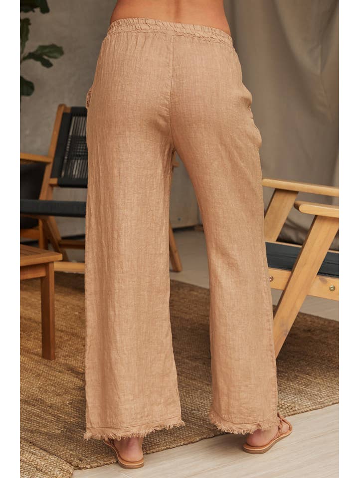 MILIO MILANO - Wholesale Pants - Women's - ITALIAN LINEN PANTS WITH RAW HEM (12282/154012/154102)10