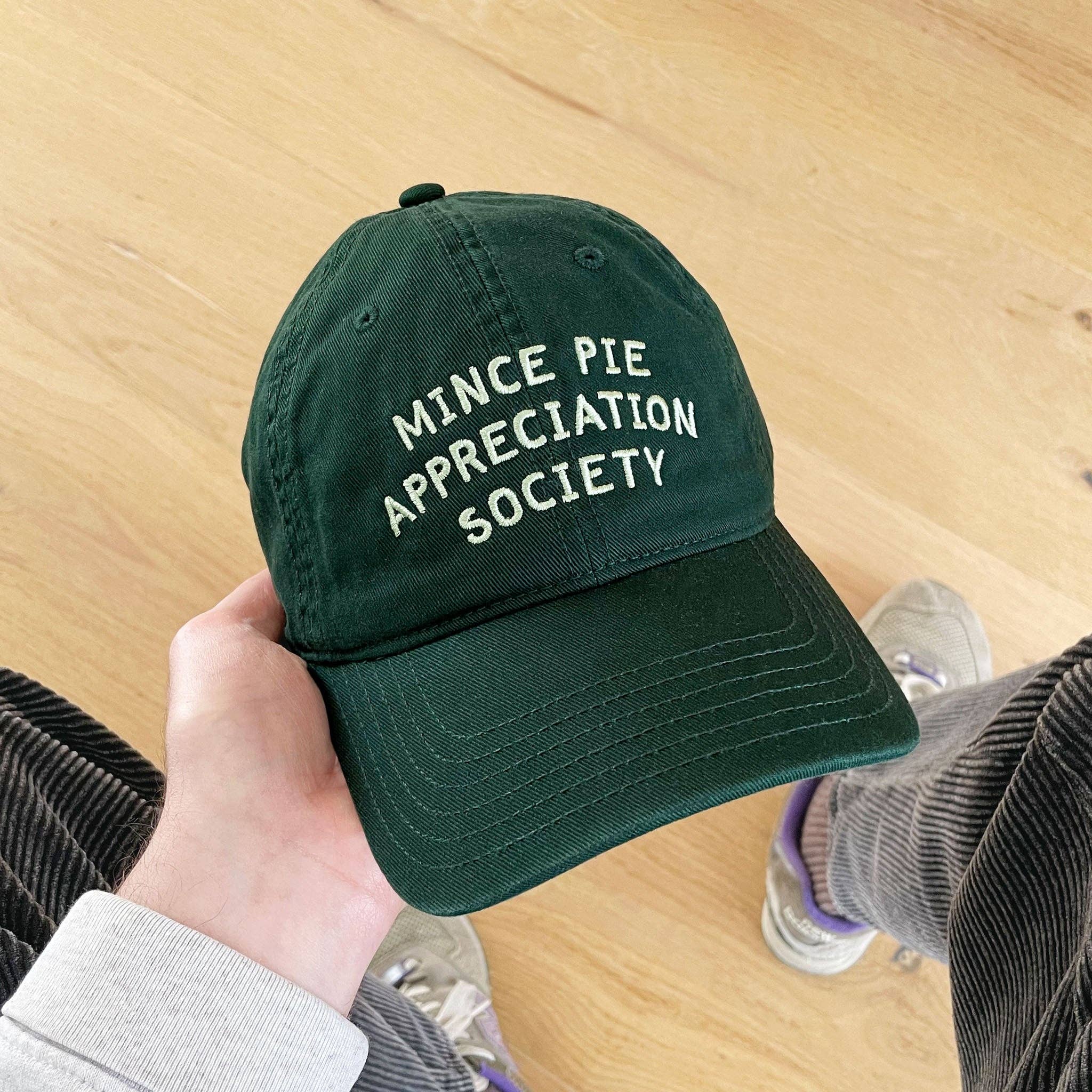 Alphabet Bags – wholesale Baseball cap – Unisex – Mince Pie Appreciation Society - Cotton Baseball Cap - Green5