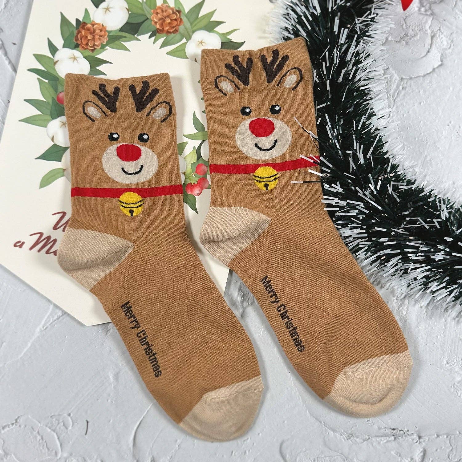 7DAYSSOCKS - Wholesale Socks - Women's - Women's Crew Santa Friends Socks2