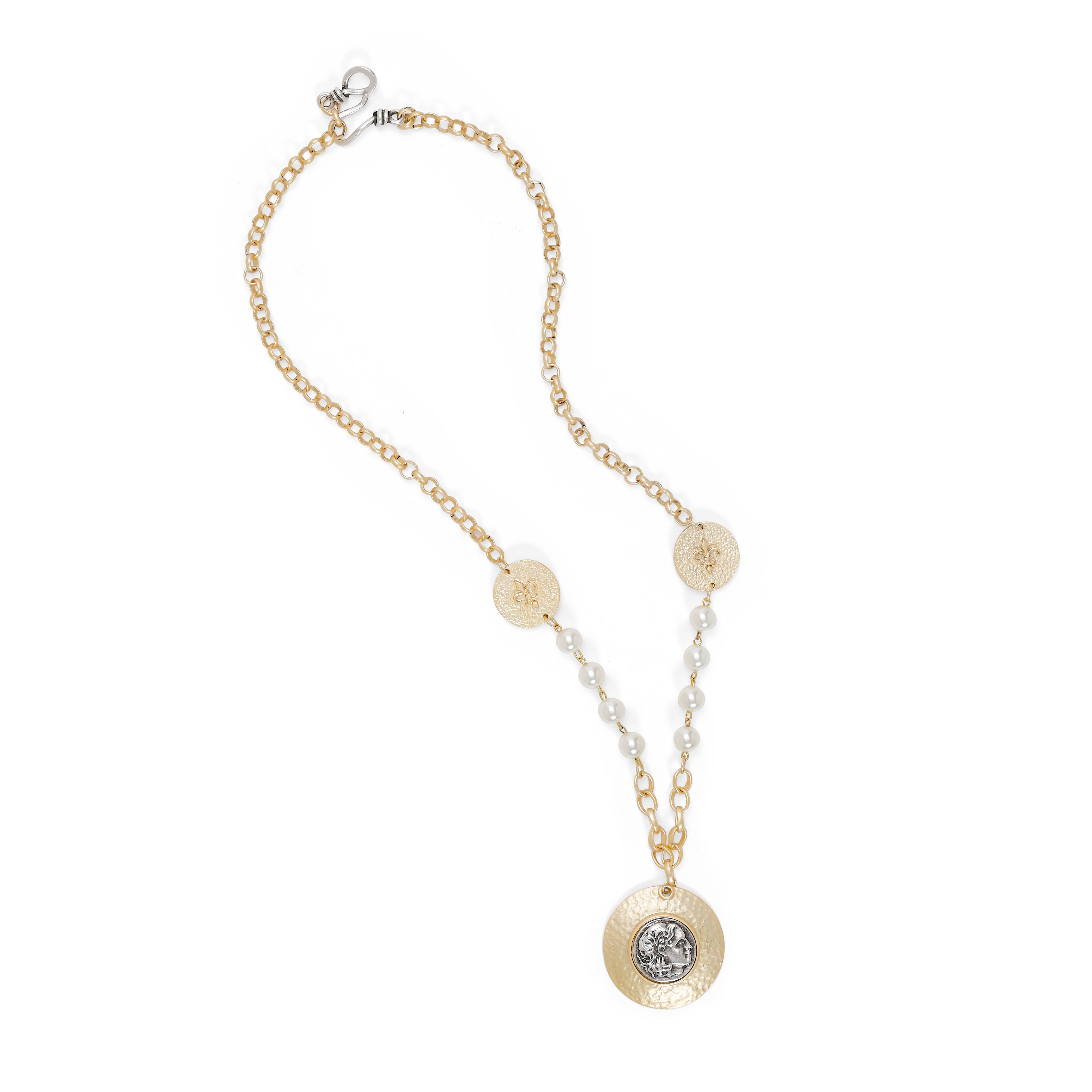 Chanour – Engroshandel Halskæde med vedhæng – Håndlavet forgyldt tin halskæde - H1331