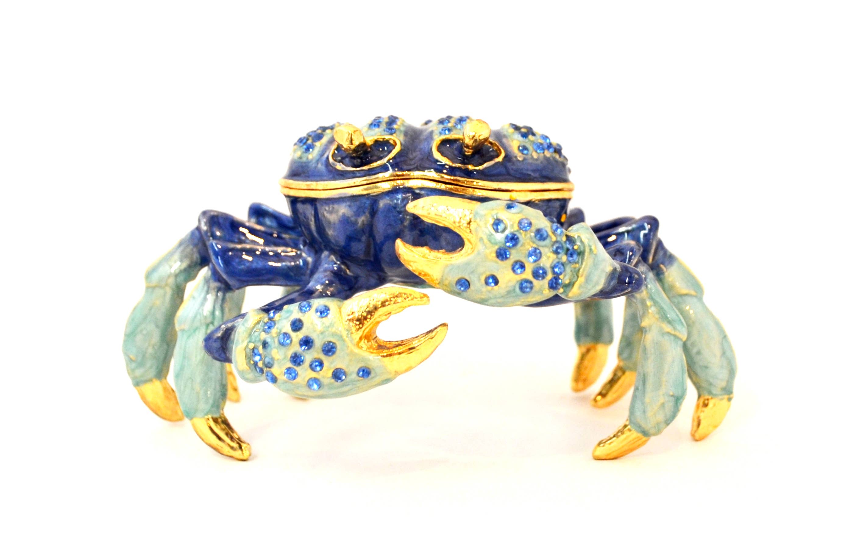 Ciel Collectables - Wholesale Jewelry Box/Organizer - Bejeweled Green Crab  Trinket Box. Hand Set Swarovski5