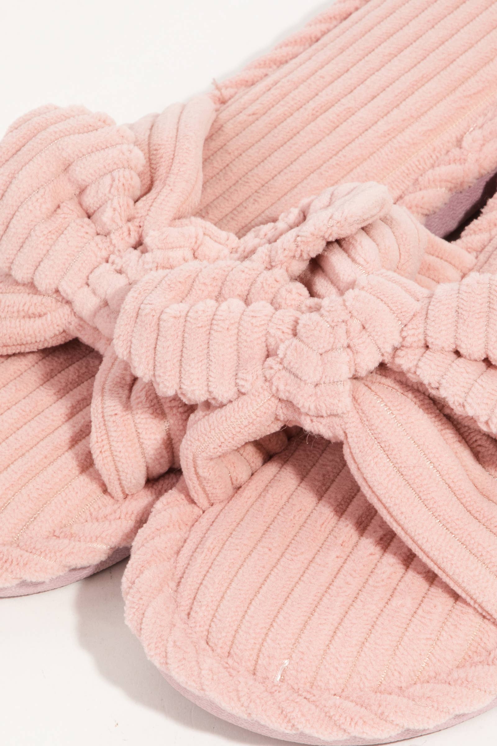 Collections by Fame Accessories - Wholesale Slippers - Women's - Open Toe Bow Decor Slippers1