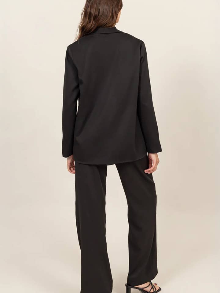 Tasha Apparel Wholesale - Wholesale Suit set – Women′s - Oversized Blazer High Waist Wide Leg Two Piece Pants set1