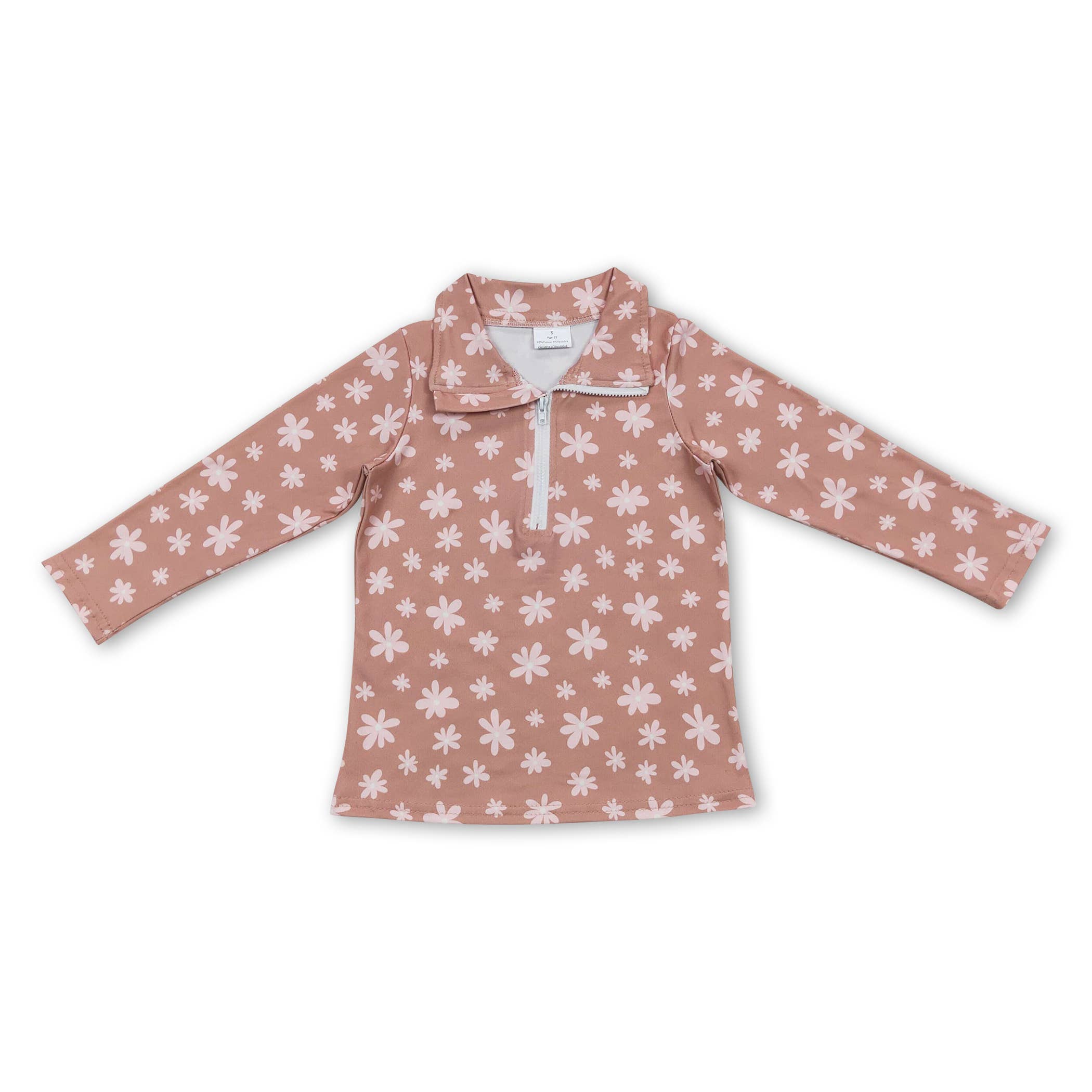 Yawoo Garments - Wholesale Sweatshirt - Kids - Long sleeves leopard zipper baby girls pullover3