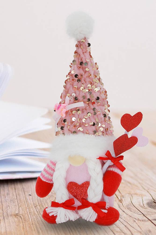 UNISHE - Wholesale Decorative Tabletop Object - Glitter Valentine's Dwarf MOQ 3PCS MIG0350