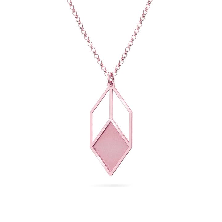 Necklace “Cubicum” | rose gold plated for wholesale by KOSAE
