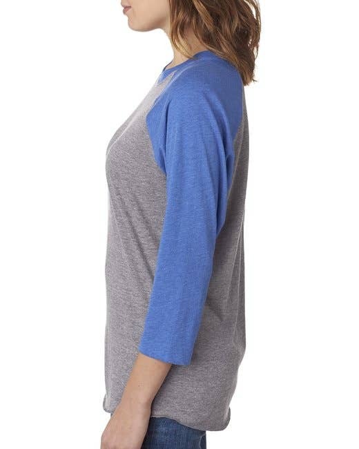 Total Apparel - Wholesale T-Shirt - Women's - Next Level 6051 - Unisex Triblend 3/4-Sleeve Raglan49
