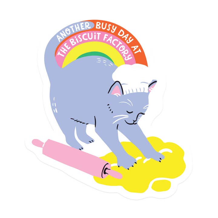 5 Eye Studio - Wholesale Sticker - Biscuit Factory Kitty Clear Vinyl Sticker0