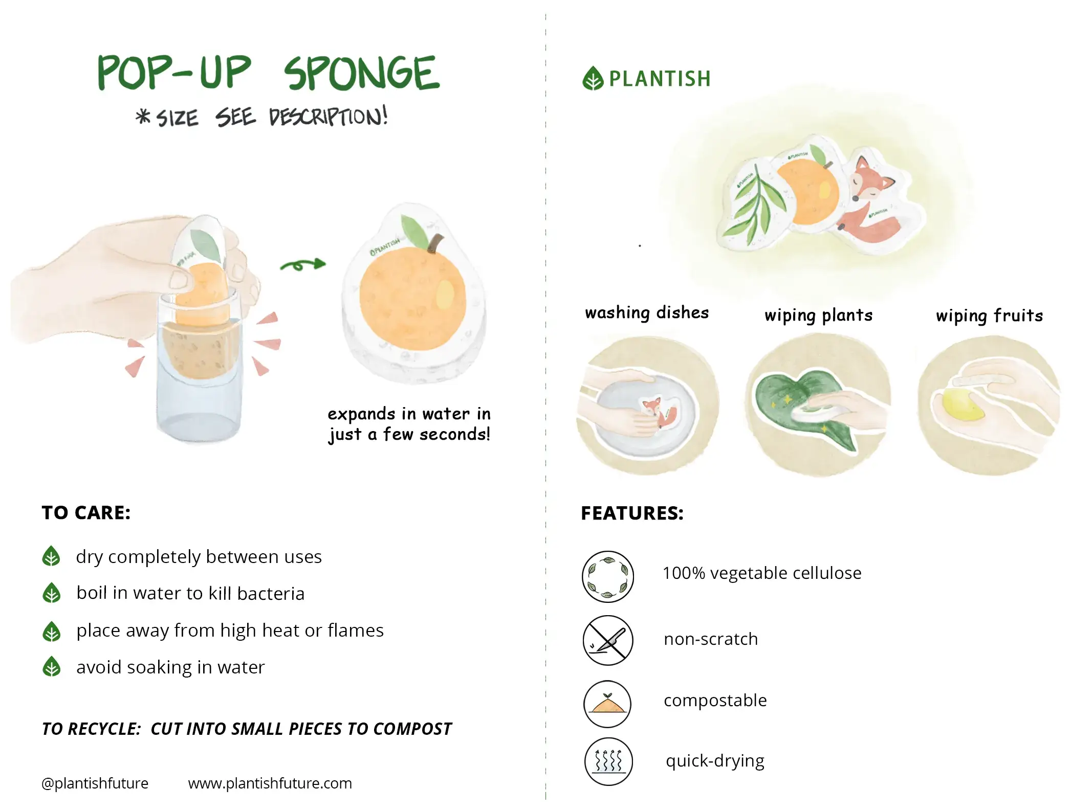 Plantish - Wholesale Cleaning Sponge - Whale - Pop up Sponge2