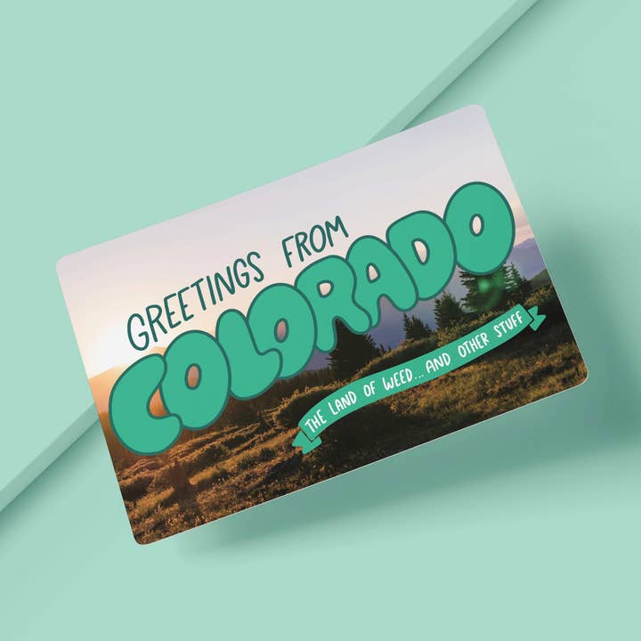 Greetings From Colorado... Postcard - LAST CHANCE DISCONTINUED for wholesale by Your Gal Kiwi