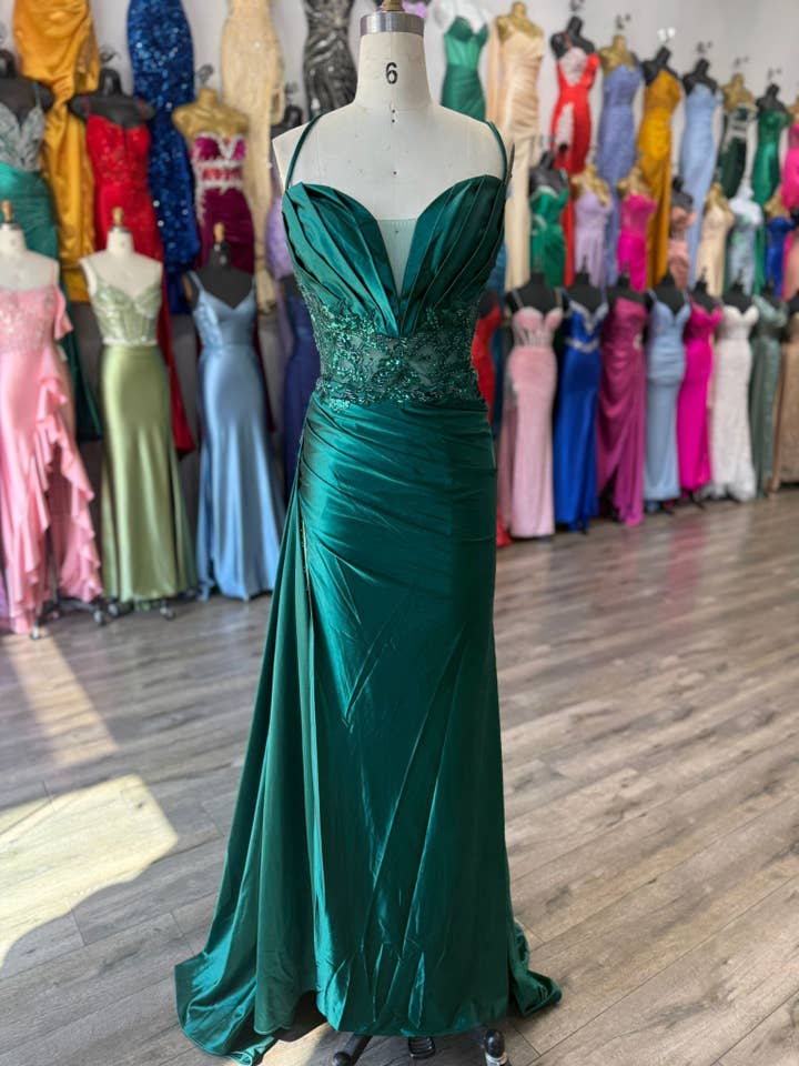 lace-embellished waistline, pleated bust, embellished straps for wholesale by La Veneto