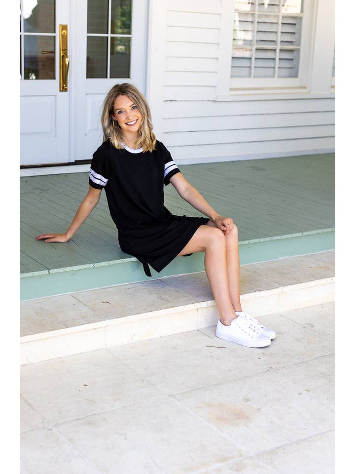 Say it Loud, Say it Proud Gameday Dress, Black for wholesale on Faire1